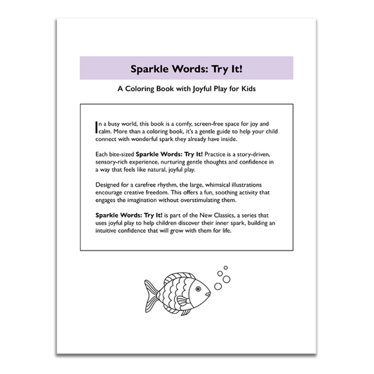 Sparkle Words: Try It! - Printable Book (Full Edition)