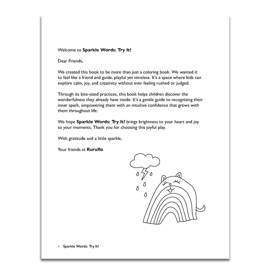 Sparkle Words: Try It! - Printable Book (Full Edition)