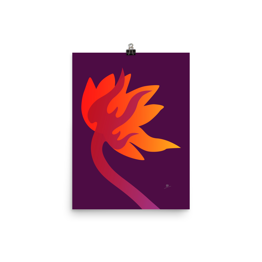 Flaming Lotus Poster