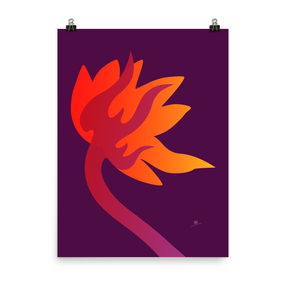 Flaming Lotus Poster