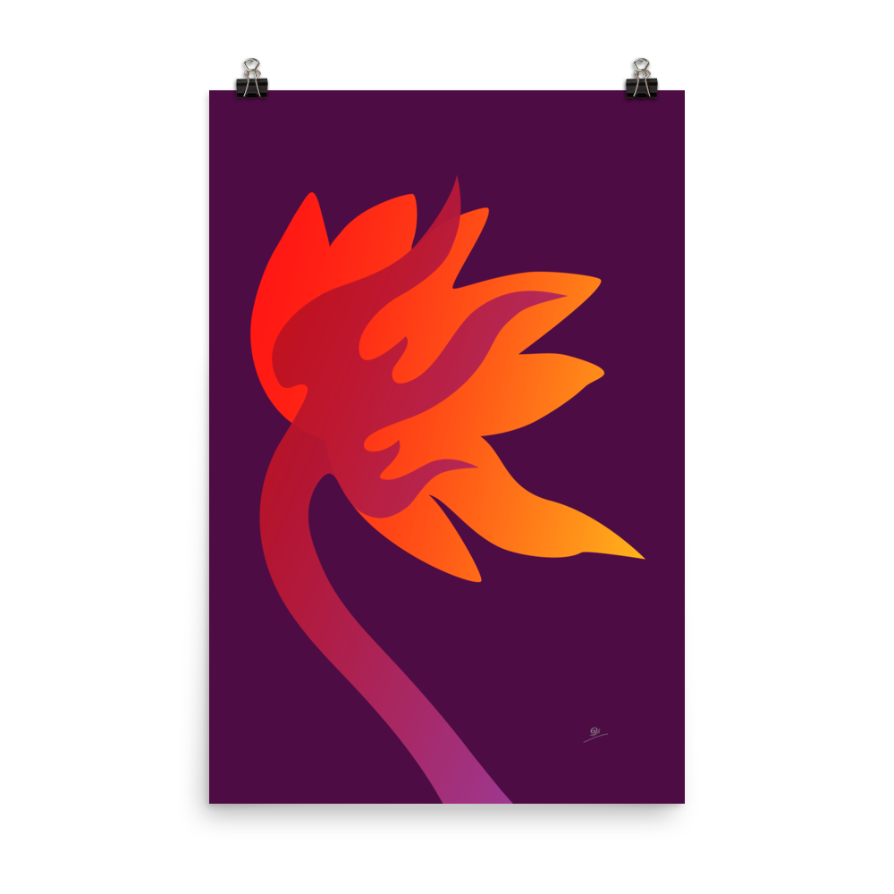 Flaming Lotus Poster