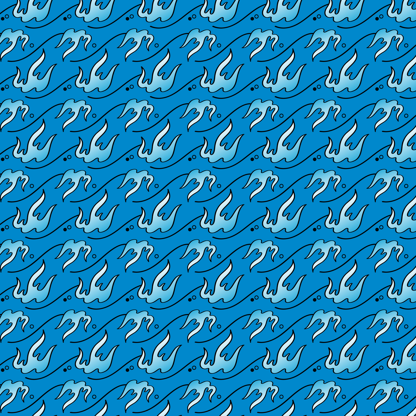 Blue Flame Pattern