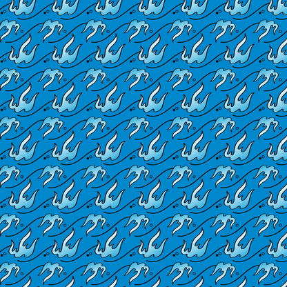 Blue Flame Pattern