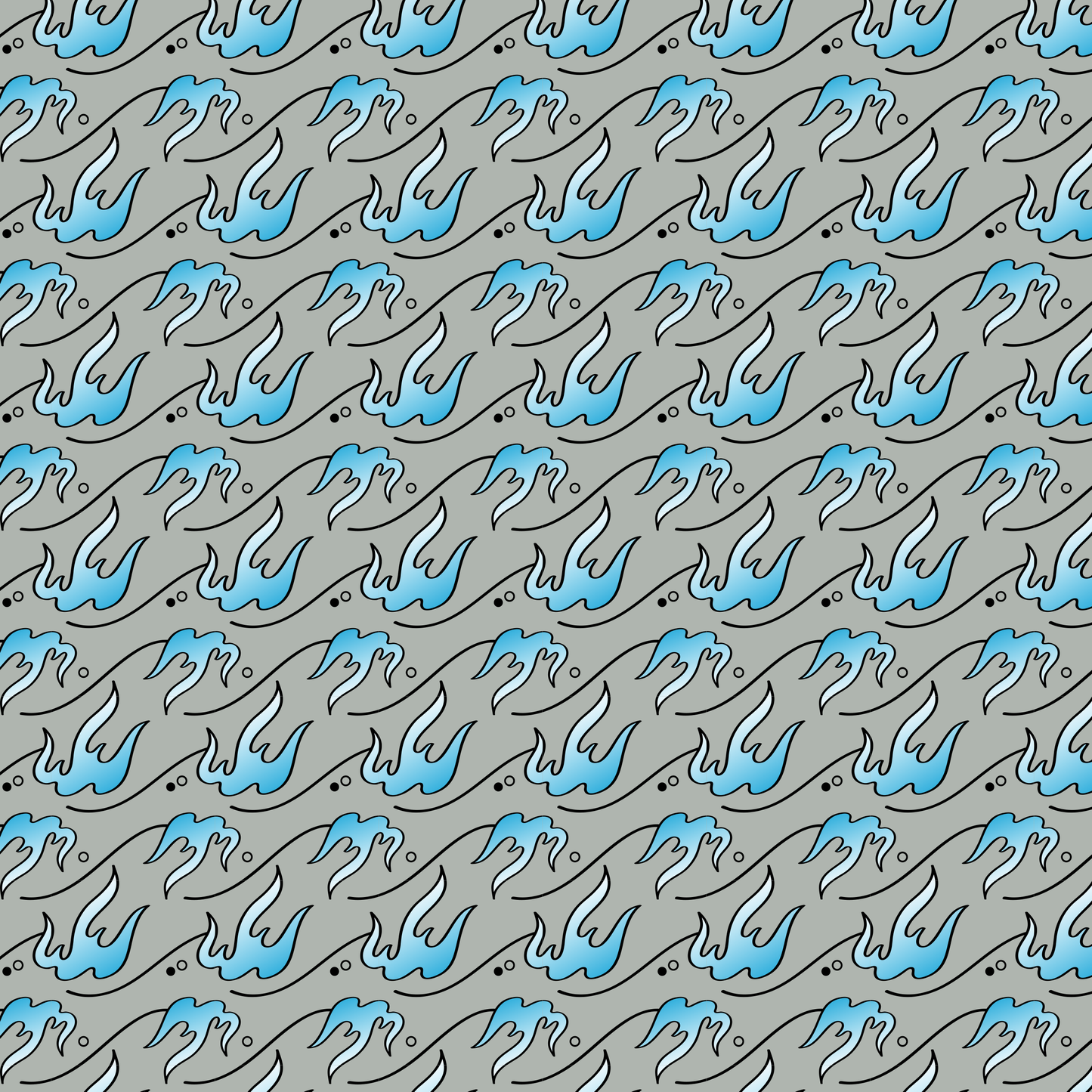 Blue Flame Pattern