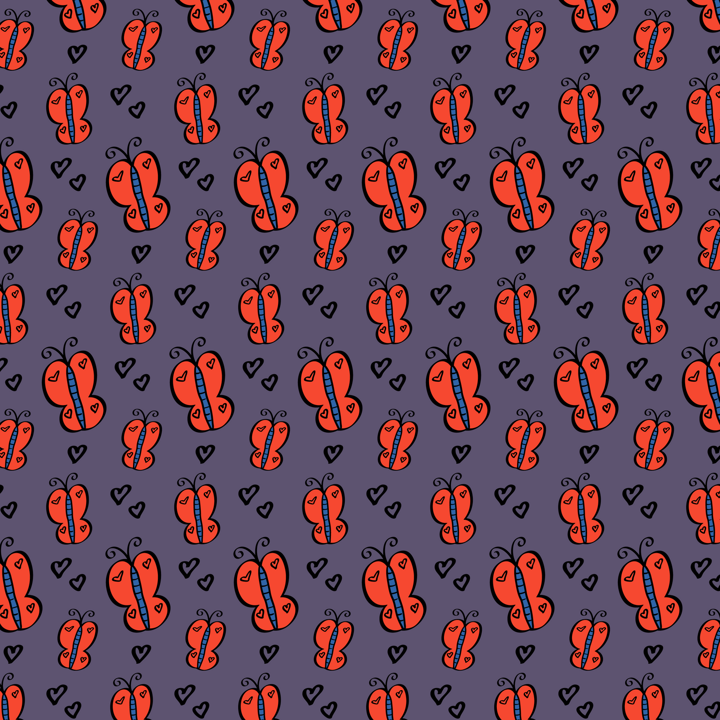 Red Butterfly Pattern