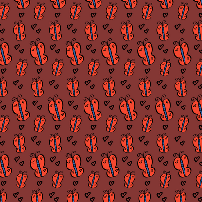 Red Butterfly Pattern