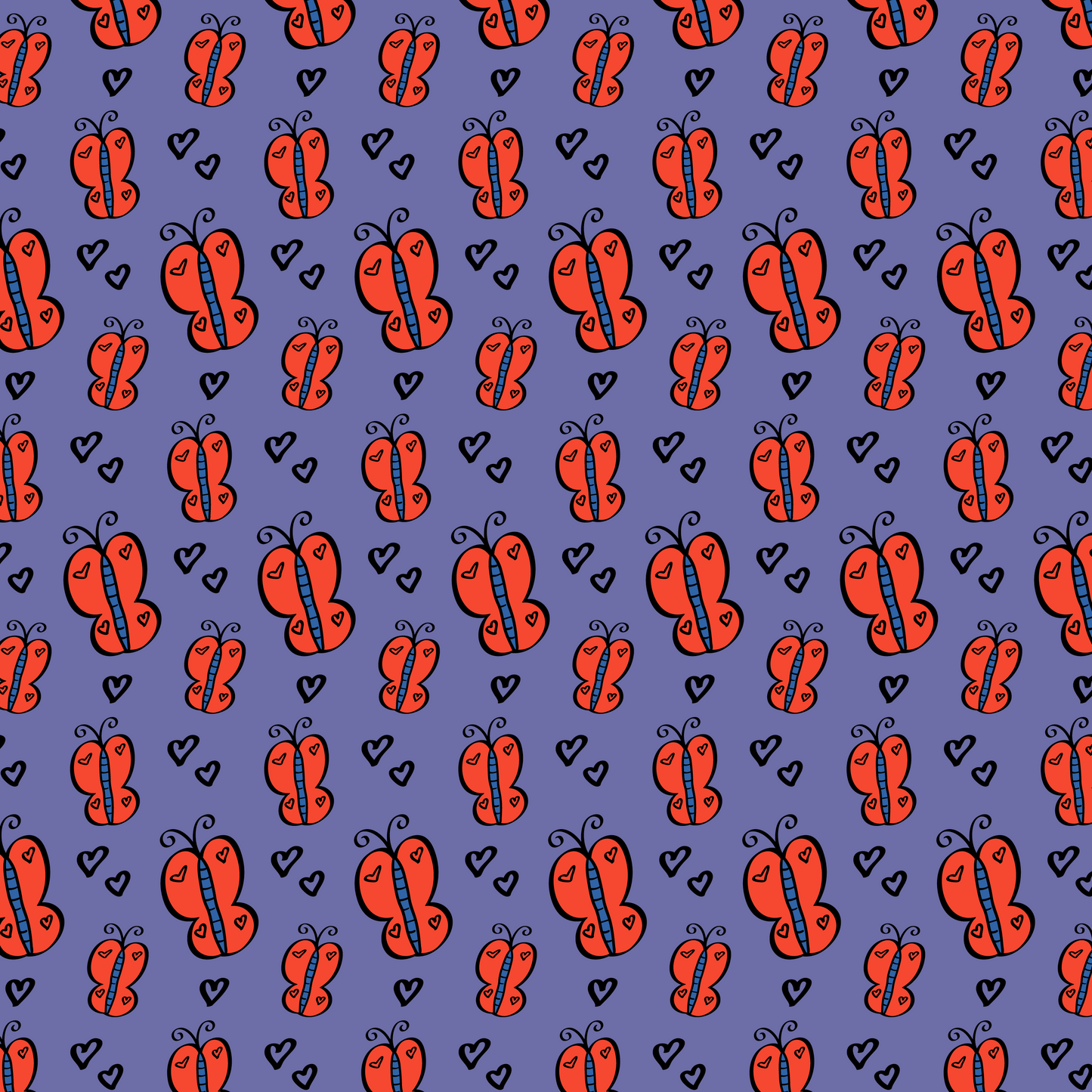 Red Butterfly Pattern